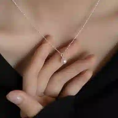 韵系 单颗迷你珍珠吊坠 铜镀金 项链 女款