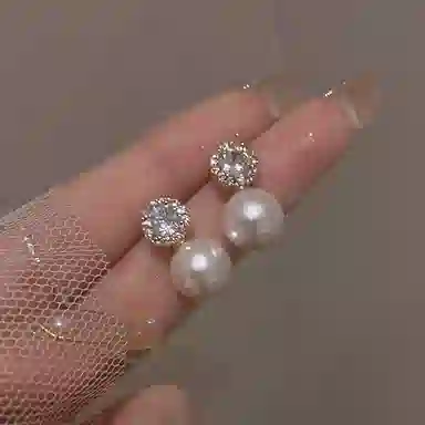 韵系 小众无耳洞 锆石 耳环 男女同款情侣款