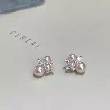 韵系 温柔曼塔玫瑰 铜镀金 耳钉 女款