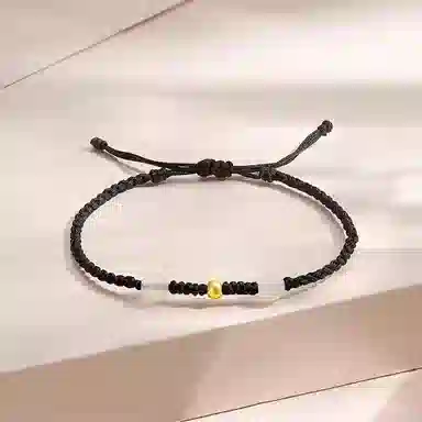 韵系 豆豆转运编织 铜镀金 手链 女款