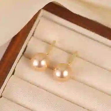 韵系 优雅气质 无耳洞 仿珍珠 耳环 女款