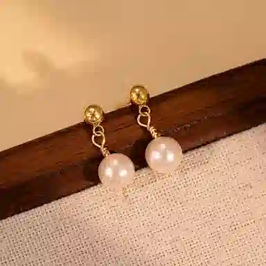 韵系 精巧 铜镀金 耳环 女款