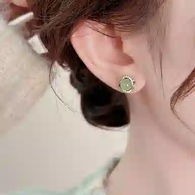 韵系 轻奢小众精致锆石 铜镀金 耳钉 女款