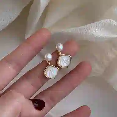 韵系 蚊香盘 珍珠 耳夹 女款