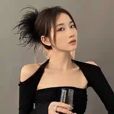 Yunxi Feather Hair Clip Black