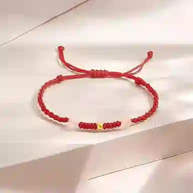 韵系 豆豆转运编织 铜镀金 手链 女款