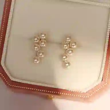 韵系 轻奢简约葡萄串 仿珍珠 耳钉 女款