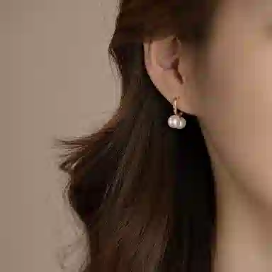 韵系 法式交叉爱心 铜镀金 耳环 女款