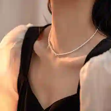 韵系 小众爱心 铜镀金 仿珍珠 项链 女款