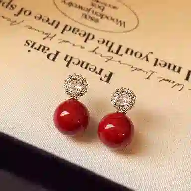 韵系 小众无耳洞 锆石 耳环 男女同款情侣款