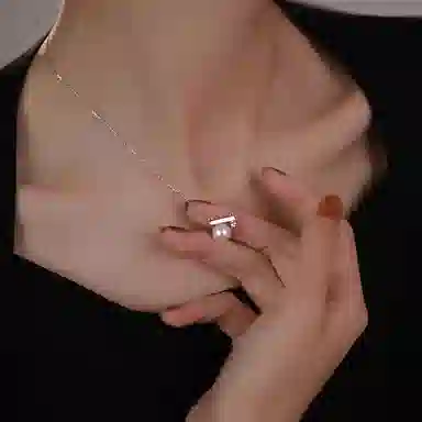 韵系 简约冷淡风一字杆平衡木 铜镀金 项链 女款