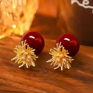 韵系 烟花安可拉 仿珍珠 耳环 女款