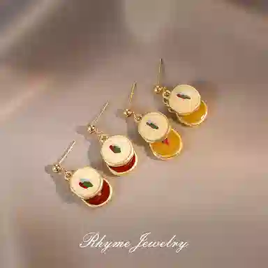 韵系 蚊香盘无耳洞高级感 铜镀金 耳夹 女款