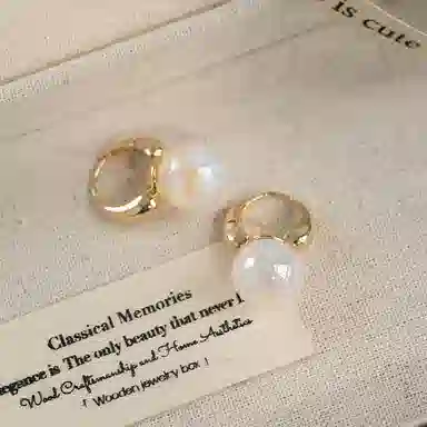 韵系 轻奢法式人鱼姬 铜镀金 耳环 女款