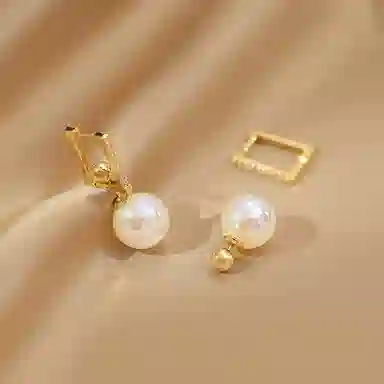 韵系 法式 锆石珍珠 耳环 女款
