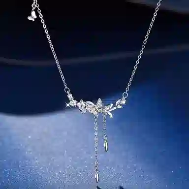 韵系 花间幸运轻奢高级感小众 锆石 项链 女款