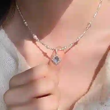 韵系 轻奢小众碎银子 铜镀金 项链 女款