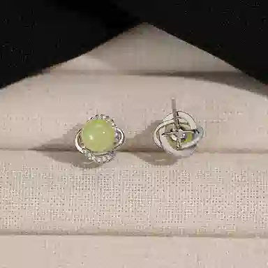 韵系 轻奢小众精致锆石 铜镀金 耳钉 女款