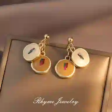 韵系 蚊香盘无耳洞高级感 铜镀金 耳夹 女款