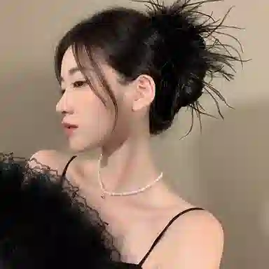 Yunxi Feather Hair Clip Black