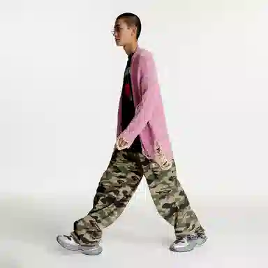 STARTER V-Neck Knit Cardigan Pink