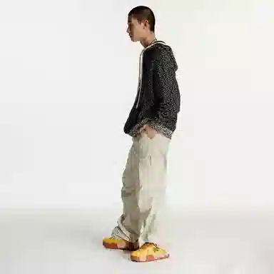 Starter Logo Knit Hoodie Charcoal