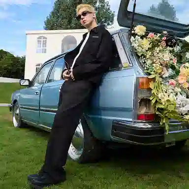 HARSH AND CRUEL Cleanfit Pearl Embroidery Jacket Black