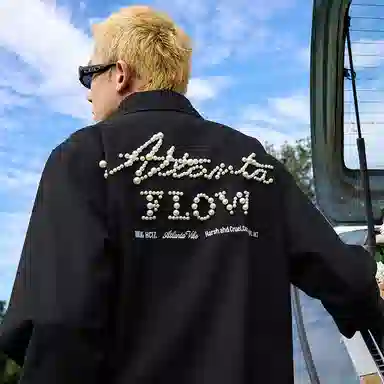 HARSH AND CRUEL Cleanfit Pearl Embroidery Jacket Black