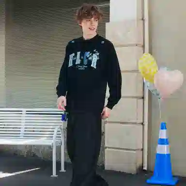 HARSH AND CRUEL Embroidered Patch Long Sleeve Tee