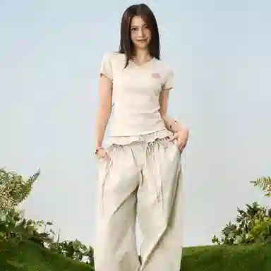 HARSH AND CRUEL Playful V-Neck Tee