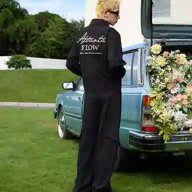 HARSH AND CRUEL Cleanfit Pearl Embroidery Jacket Black