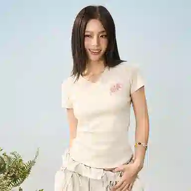 HARSH AND CRUEL Playful V-Neck Tee