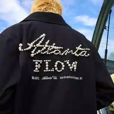 HARSH AND CRUEL Cleanfit Pearl Embroidery Jacket Black