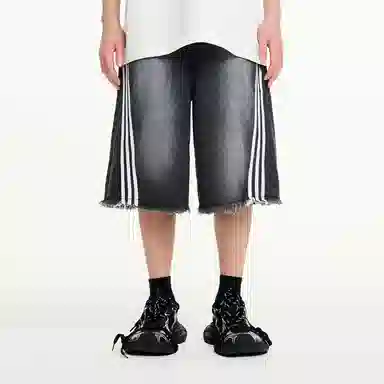 HARSH AND CRUEL Cleanfit Denim Shorts Black