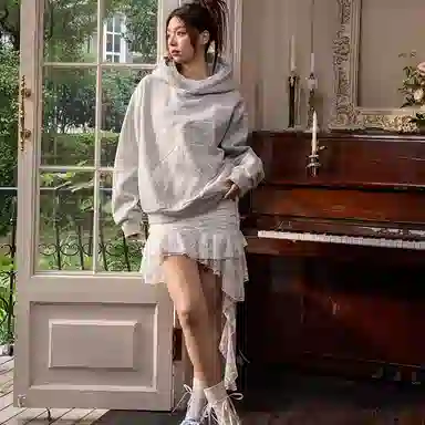 HARSH AND CRUEL Ballet Lace Hoodie