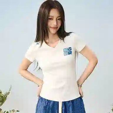 HARSH AND CRUEL Playful V-Neck Tee