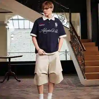 HARSH AND CRUEL Polo Shirt Navy