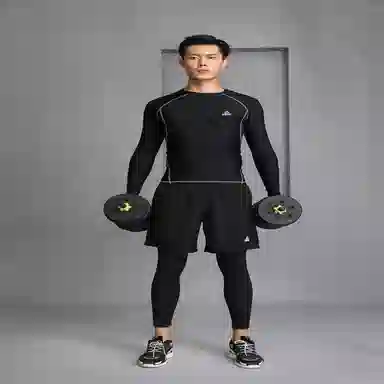 匹克 运动速干透气圆领套头上衣高弹紧身塑形训练跑步篮球瑜伽骑行健身套装 男女同款