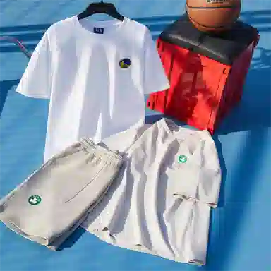 NBA Golden State Warriors Colorblock Lettering Oversized T-Shirt White