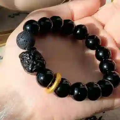 琳琯瑛 新中式国风 气质 黑曜石 玉石手串 男款