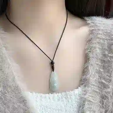 琳琯瑛 新中式国风气质轻奢福豆 糯种 翡翠吊坠 女款