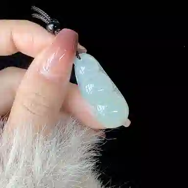 琳琯瑛 新中式国风气质轻奢福豆 糯种 翡翠吊坠 女款