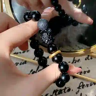 琳琯瑛 新中式国风 气质 黑曜石 玉石手串 男款