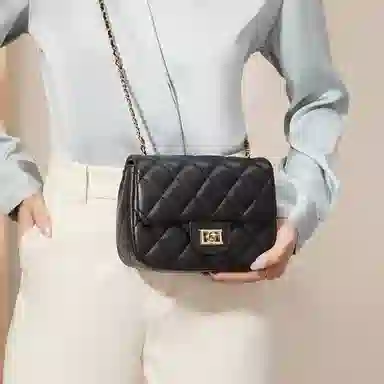 Red Dragonfly Quilted Leather Bag