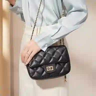 Red Dragonfly Quilted Leather Bag