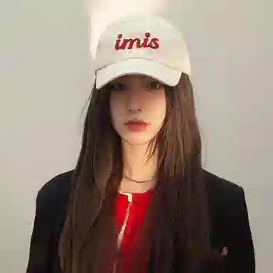 大头围字母刺绣韩版百搭春夏宽帽檐显脸小复古软顶鸭舌帽 棉涤材质 棒球鸭舌帽 女款