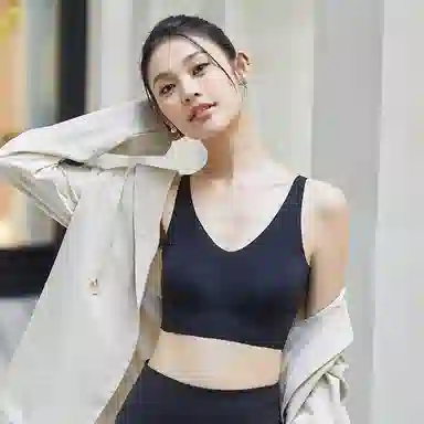 莫代尔 薄款乳胶内衣无痕无钢圈聚拢背心式上托收副乳文胸 女款