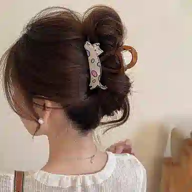 蒙妮 可爱卡通 亚克力 发夹 女款