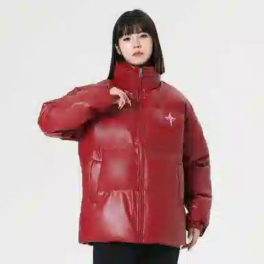 AMBER LIGHT Star Print Puffer Jacket