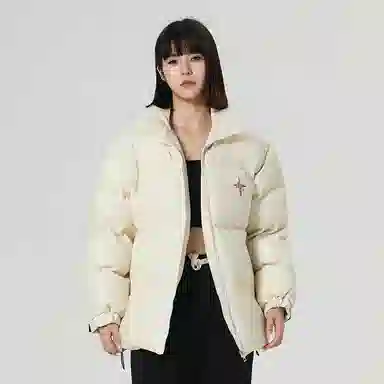 AMBER LIGHT Star Print Puffer Jacket